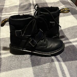 Kids Dr. Marten Black Leather Boots